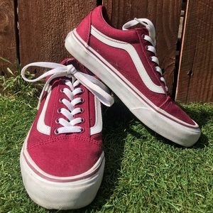 Burgundy Classic Vans